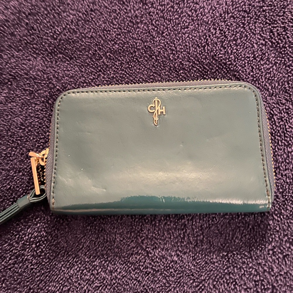 Women's Green Leather Wallet. Cole Haan small wristlet